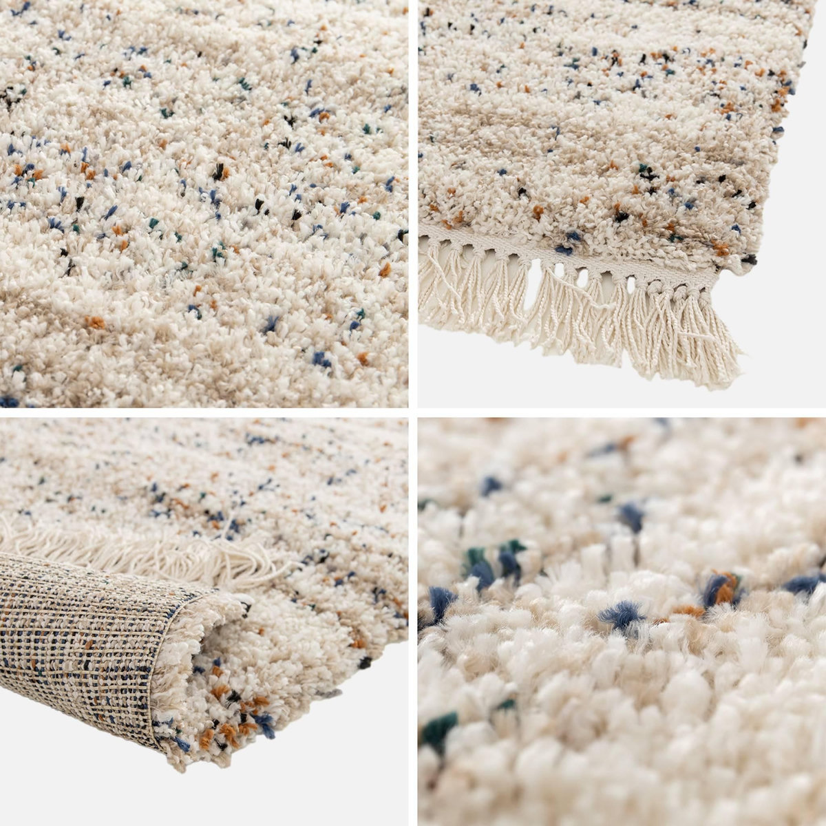 SWEEEK Tapis intérieur avec motif tacheté, crème