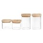 Voir la diapositive 2 : FIVE Lot de 4 Bocaux  Empilables  15cm Transparent
