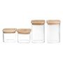 Voir la diapositive 2 : FIVE Lot de 4 Bocaux  Empilables  15cm Transparent