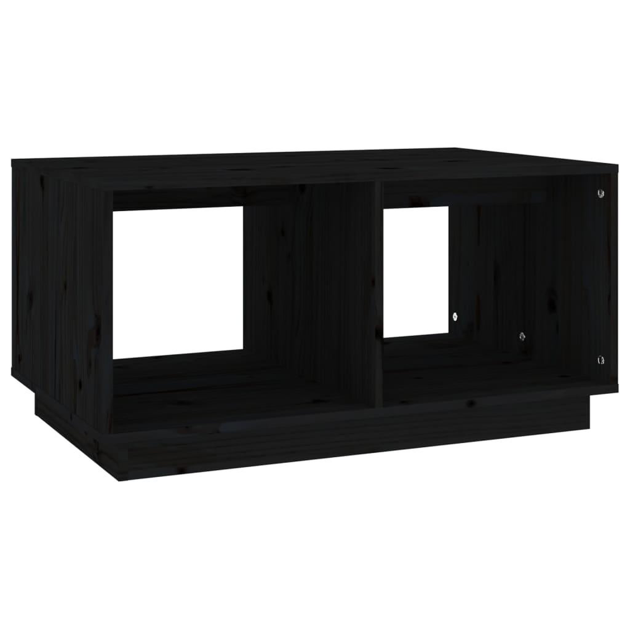 Voir la diapositive 2 : VIDAXL Table basse Noir 80x50x40 cm Bois massif de pin