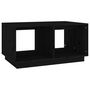 Voir la diapositive 2 : VIDAXL Table basse Noir 80x50x40 cm Bois massif de pin