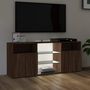 Voir la diapositive 5 : VIDAXL Meuble TV avec lumieres LED Chene marron 120x30x50 cm