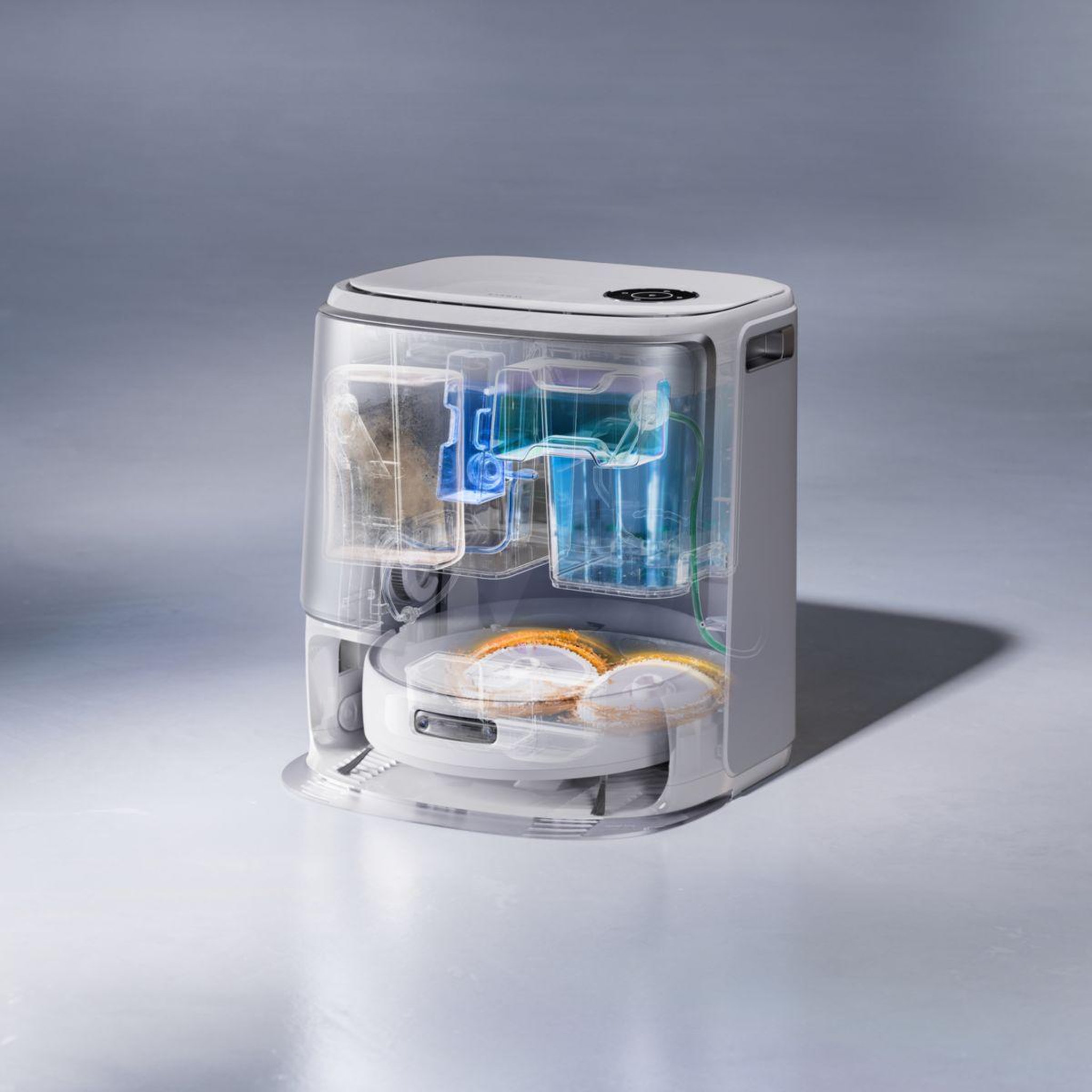 Voir la diapositive 2 : NARWAL Robot aspirateur laveur freo z10 ultra blanc argente