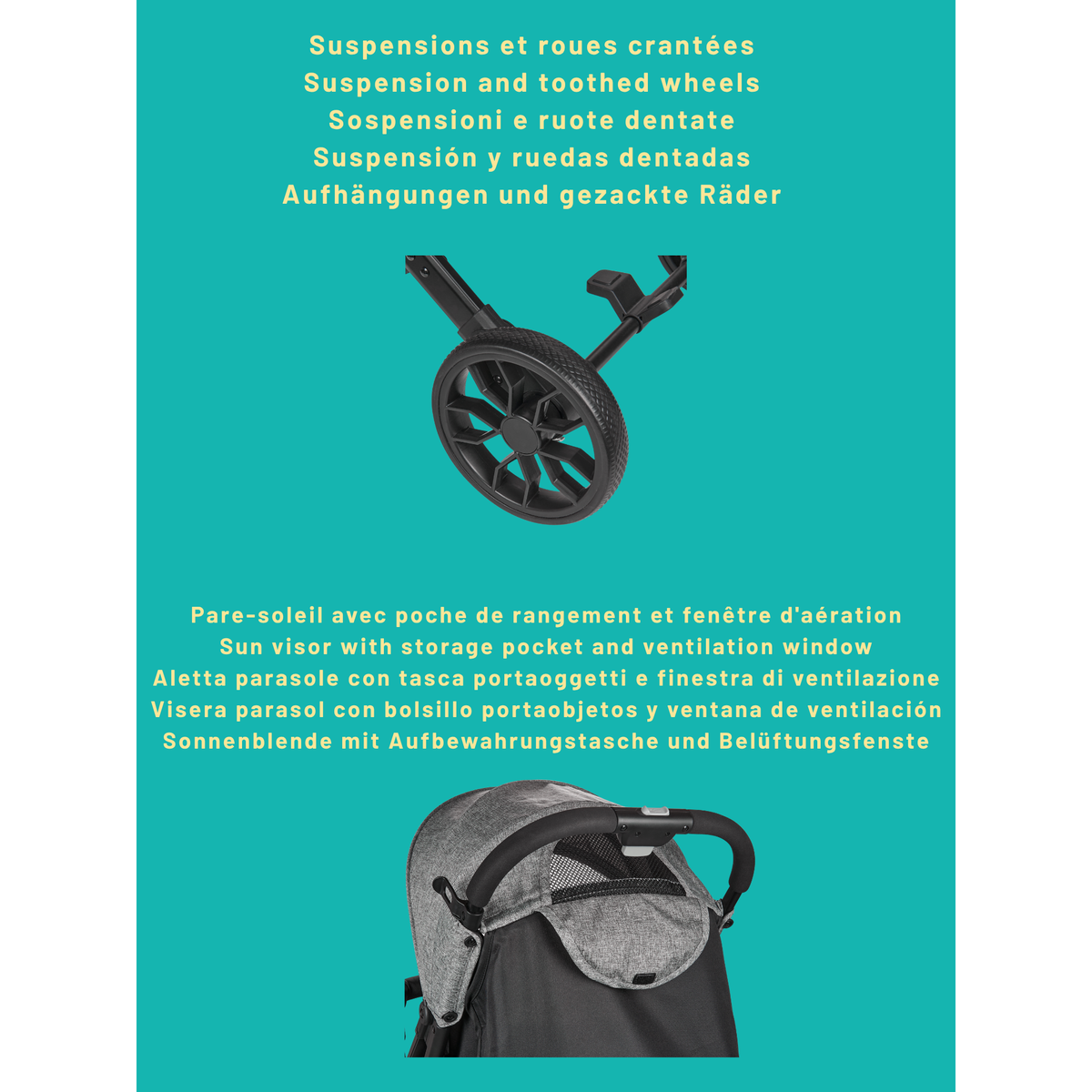 NANIA Nania Myla Poussette combinée 2 en 1 compacte et légère de 0 à 4 ans (22kg max) avec Siège auto Rimini Nania 40-87 cm - (0-13kg) Protection Latérale avec Insert de confort