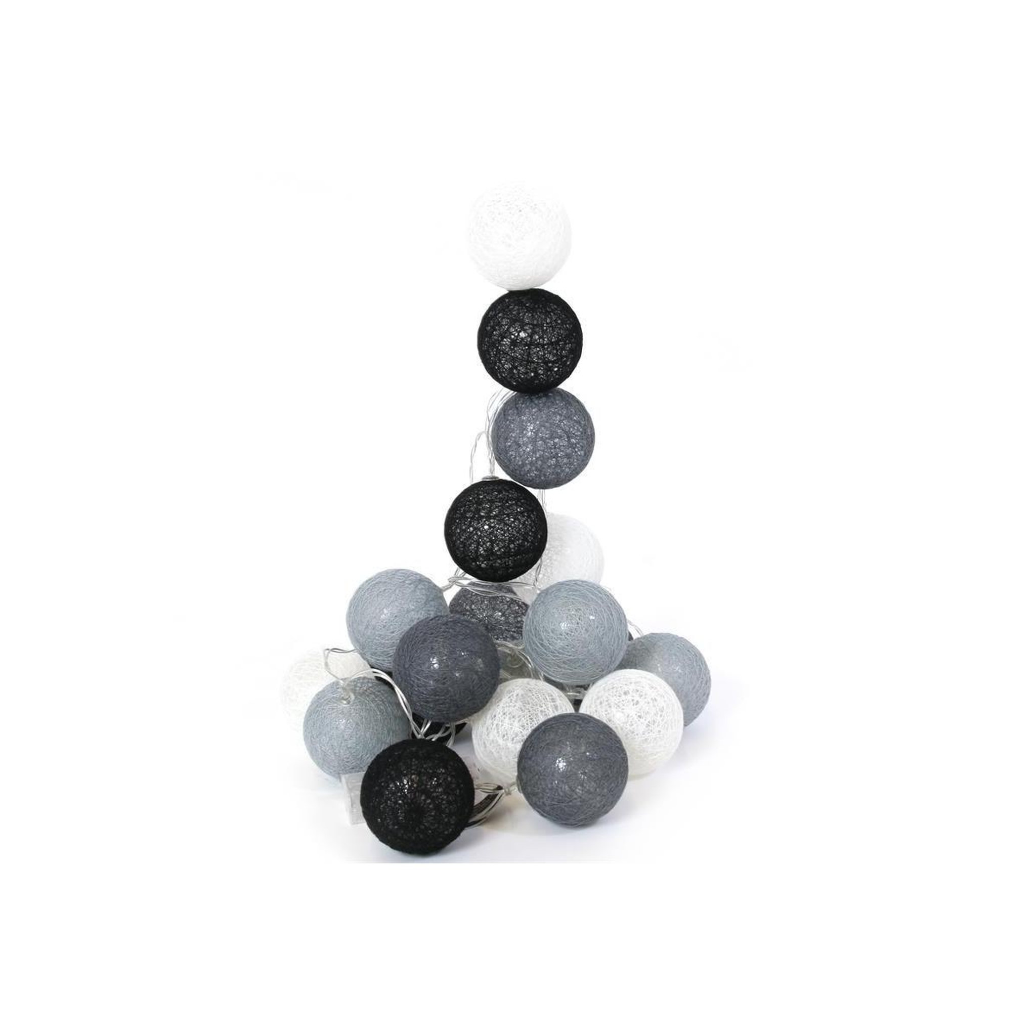 The Home Deco Factory Guirlande lumineuse à led  10 boules  175cm gris