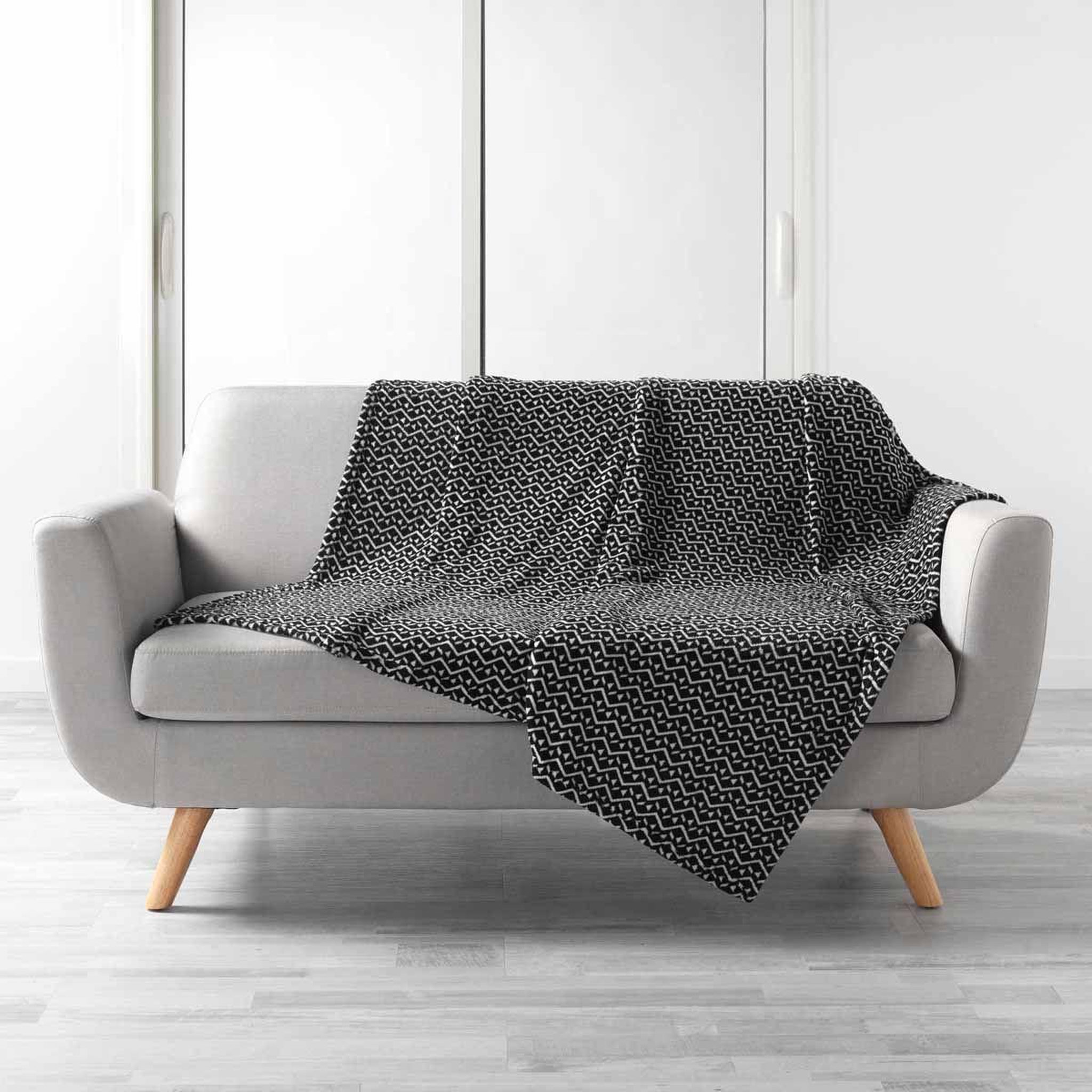 Douceur d'Intérieur Plaid imprimé  tigy  125x150cm noir