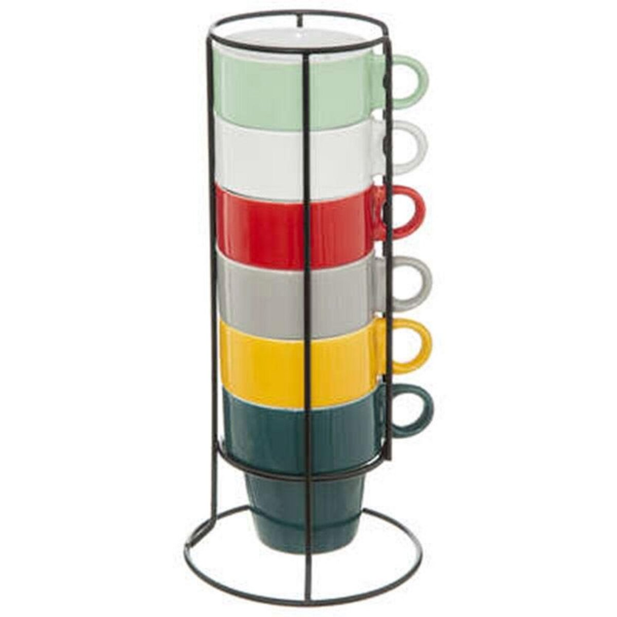  Lot de 6 Mugs sur Rack  Colorama  26cl Multicolore