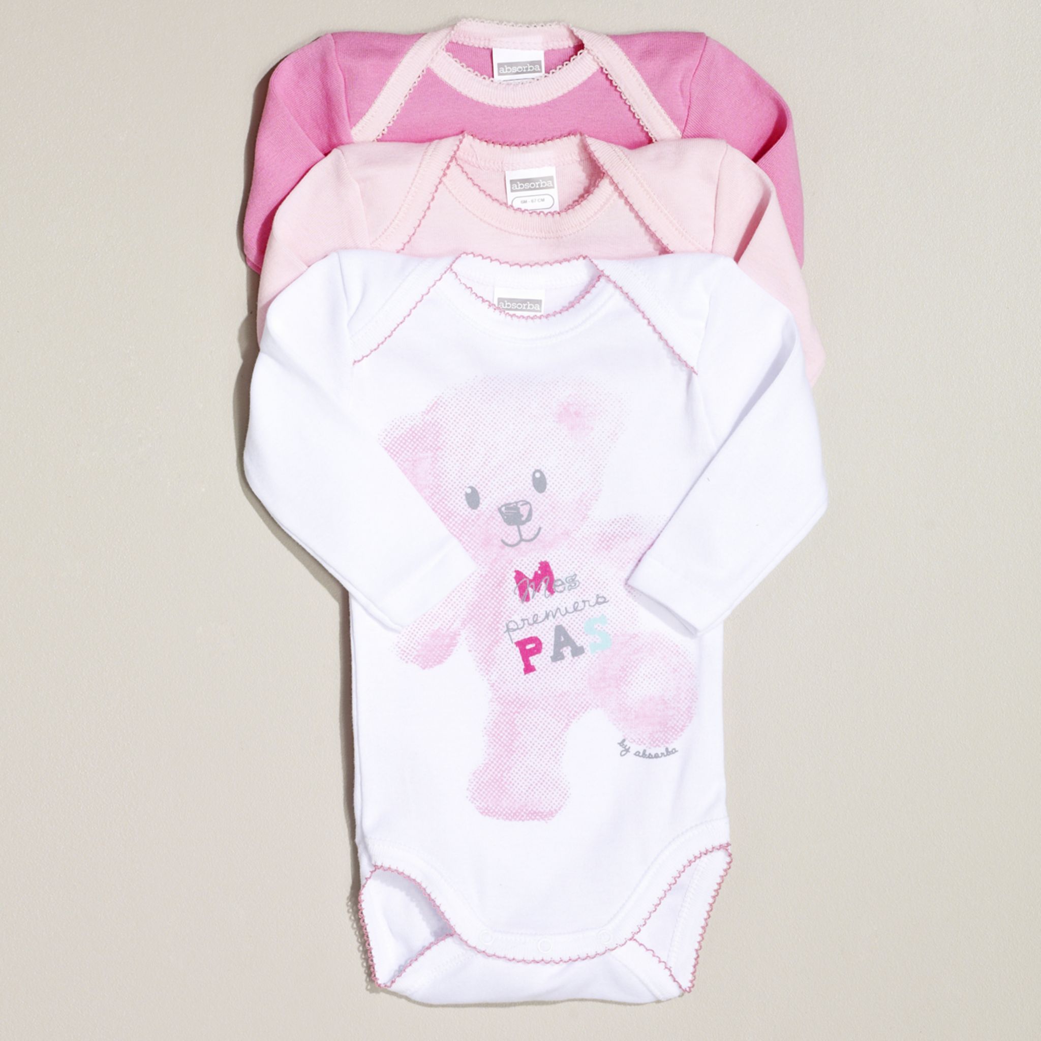 Robe Bébé Fille Absorba Doublée Manches Longues - Taille 9 Mois - Rose - Neuf Avec étiquettes