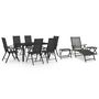 Voir la diapositive 1 : VIDAXL Ensemble a manger de jardin 10 pcs noir et anthracite