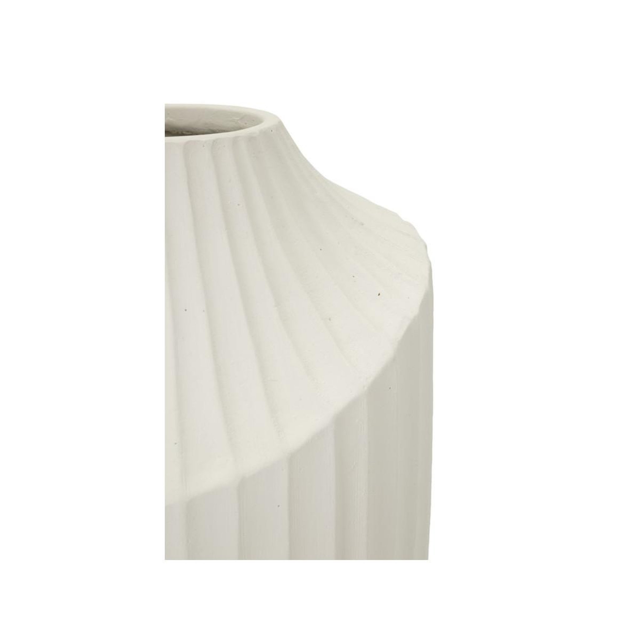 Voir la diapositive 4 : Paris Prix Vase design rainuré  ice  38cm crème