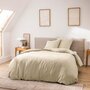 Voir la diapositive 1 : Paris Prix Parure de Lit 3 Pièces  Meline  240x220cm Sable
