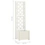 Voir la diapositive 6 : VIDAXL Jardiniere avec treillis 43x43x142 cm PP Blanc