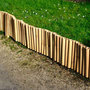 Voir la diapositive 3 : LINXOR Bordure à planter, clôture de jardin flexible en bambou - 100 x 20 cm - Bois clair