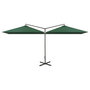 Voir la diapositive 2 : VIDAXL Parasol de jardin double avec mat en acier Vert 600x300 cm