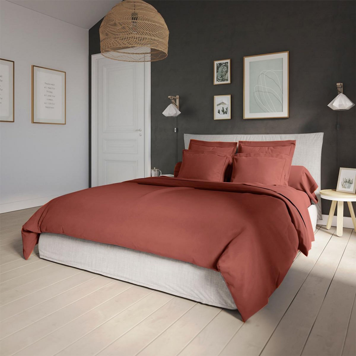 DODO Housse de couette Influence Percale Brique