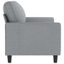 Voir la diapositive 4 : VIDAXL Canape a 2 places Gris clair 140 cm Tissu