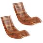 Voir la diapositive 1 : VIDAXL Chaises longues basculantes lot de 2 bois d'acacia