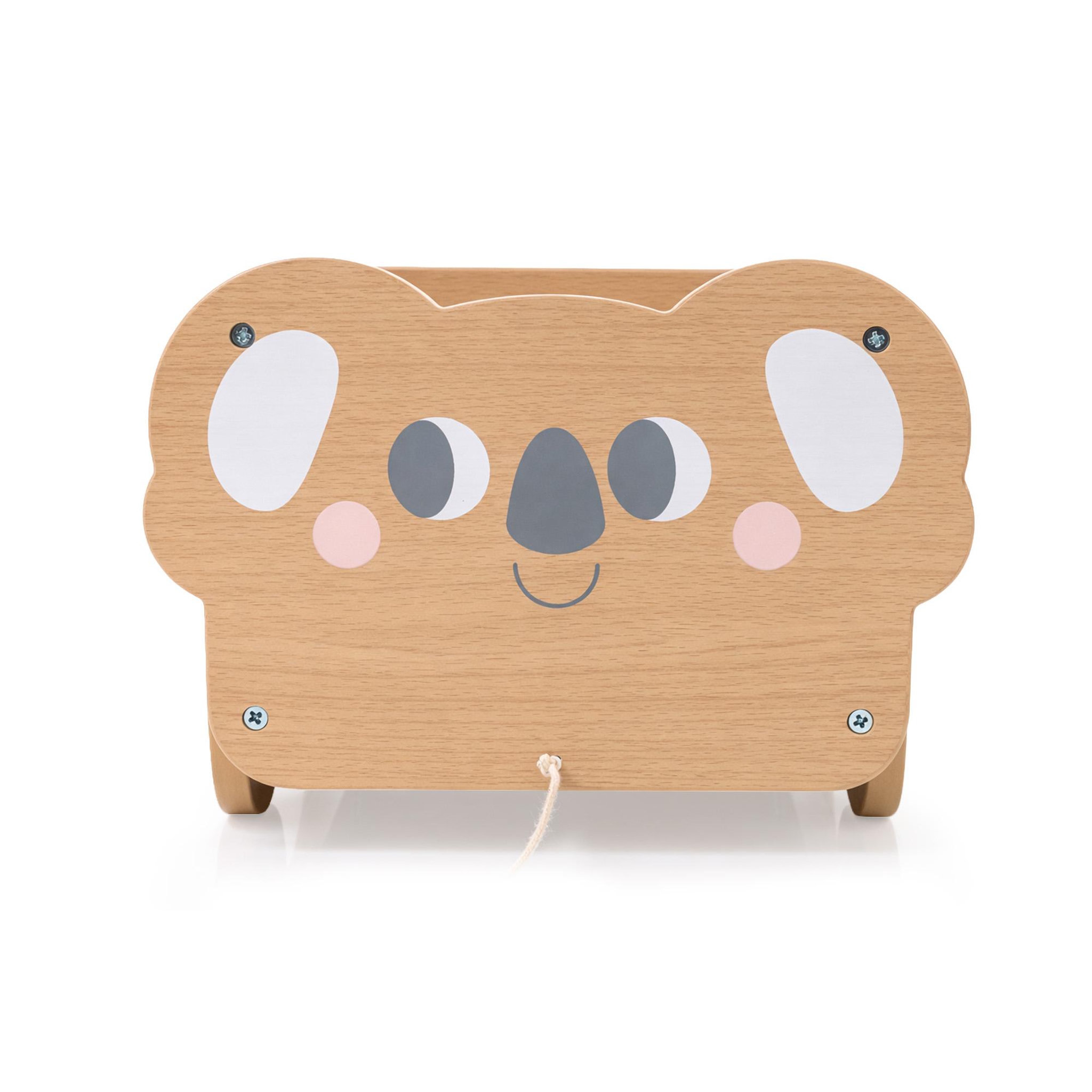 Voir la diapositive 5 : MAMABRUM Chariot Bois A Tirer Enfant Mamabrum Remorque Jouet Koala 30x26 cm 18 Mois+
