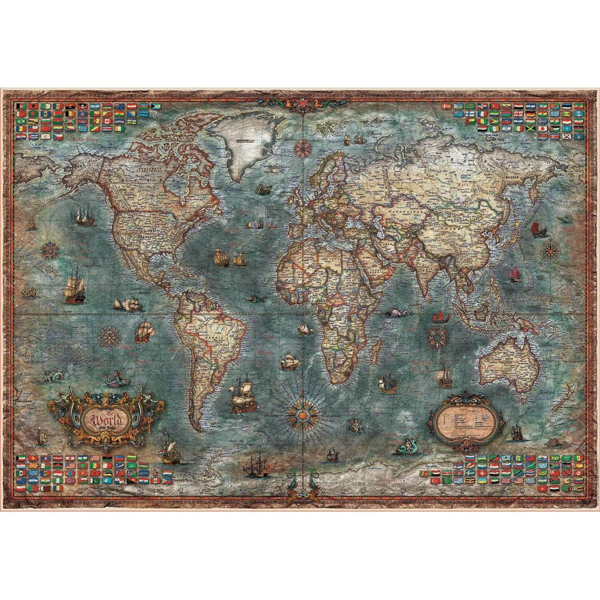 EDUCA Puzzle 8000 pièces : Mappemonde historique