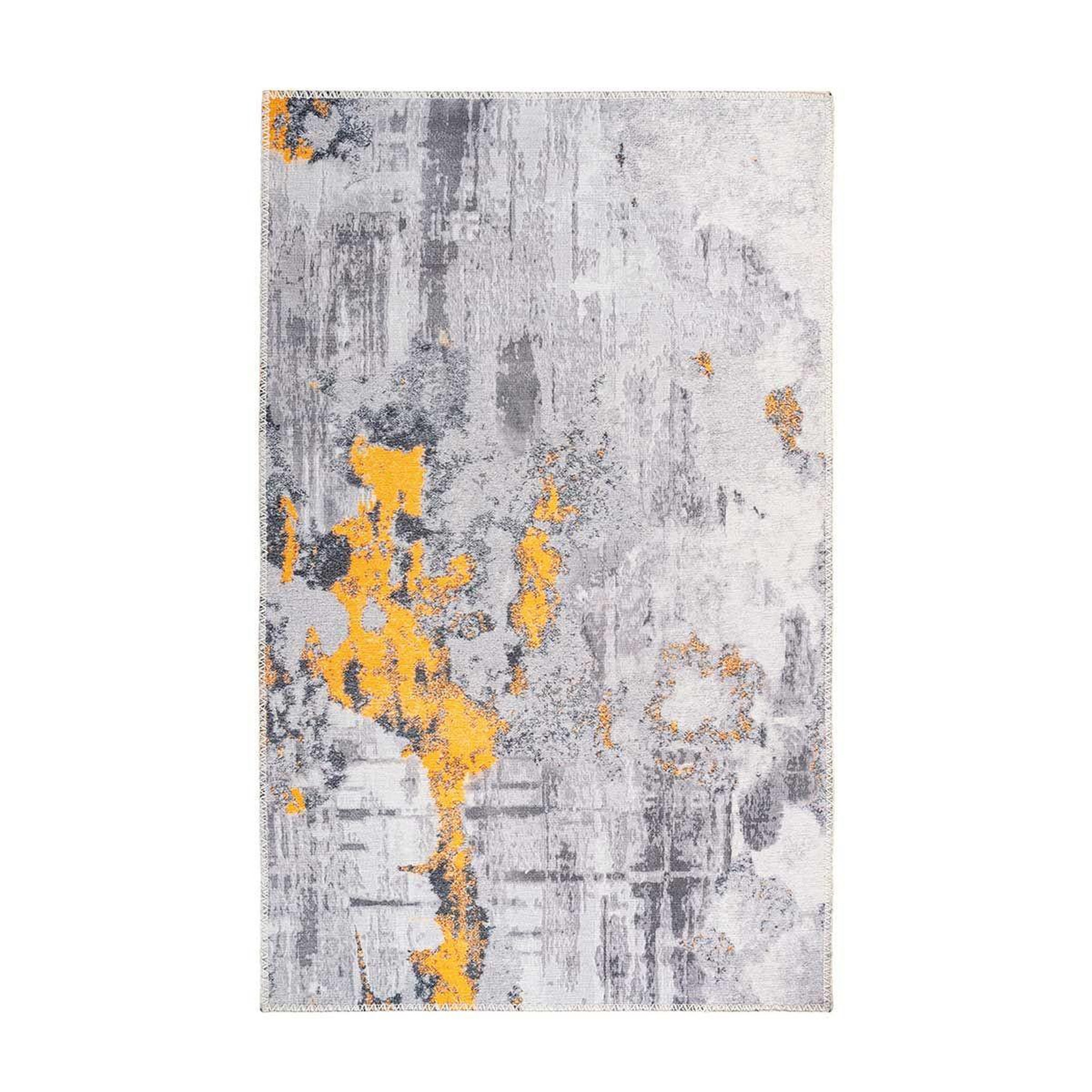 Paris Prix Tapis tissé imprimé vintage  peron iii  gris & or. Coloris disponibles : Gris