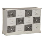Paris Prix Commode Design 12 Tiroirs  Suzy  120cm Naturel