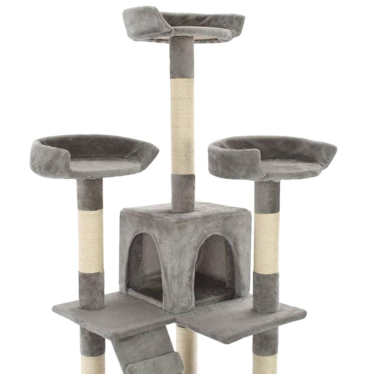 VIDAXL Arbre a chat avec griffoirs en sisal 170 cm Gris