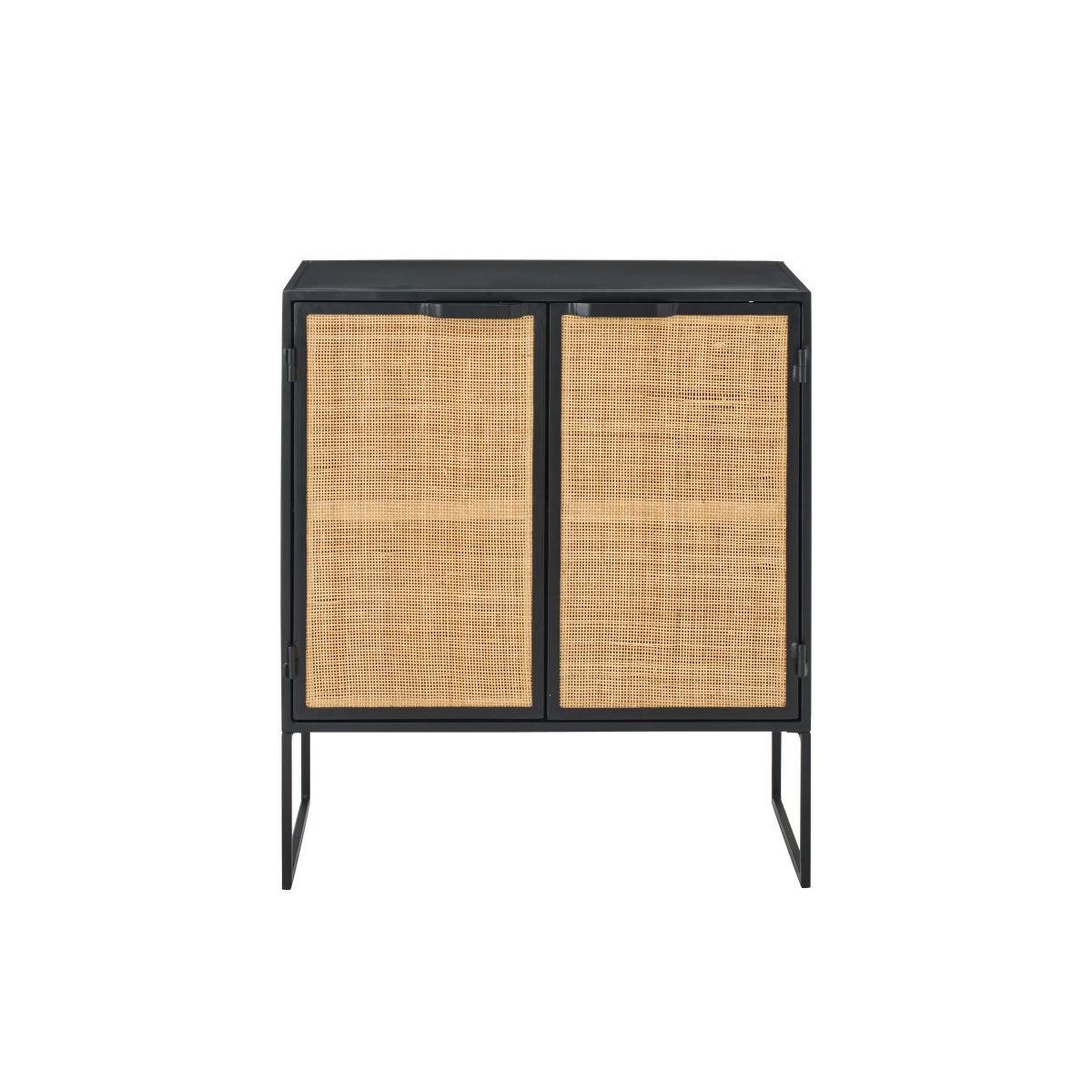 Voir la diapositive 2 : J-LINE Buffet 2 Portes  Rickey  89cm Noir & Naturel
