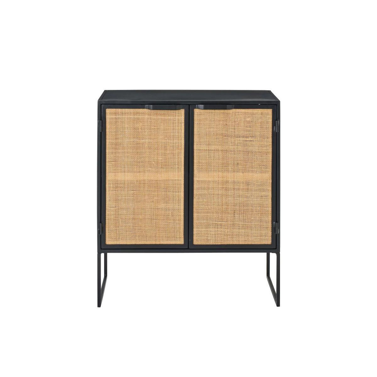 Paris Prix Buffet 2 Portes  Rickey  89cm Noir & Naturel