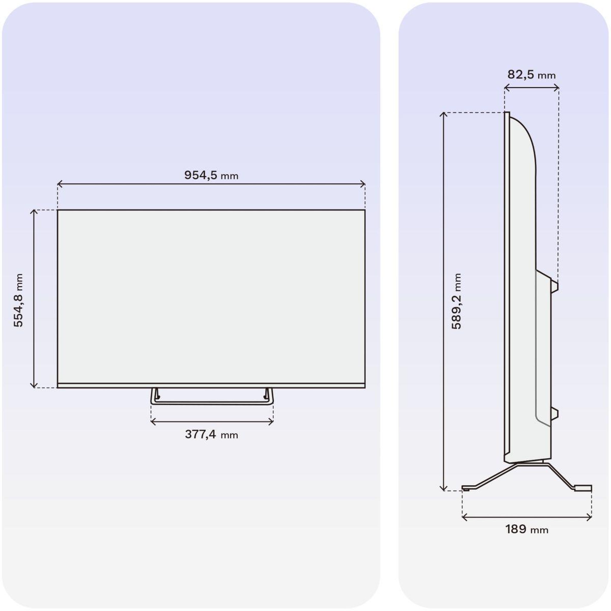 Voir la diapositive 4 : ESSENTIEL B TV QLED 43QLED306W 43  (109 cm) 4K - Smart TV, coloris blanc
