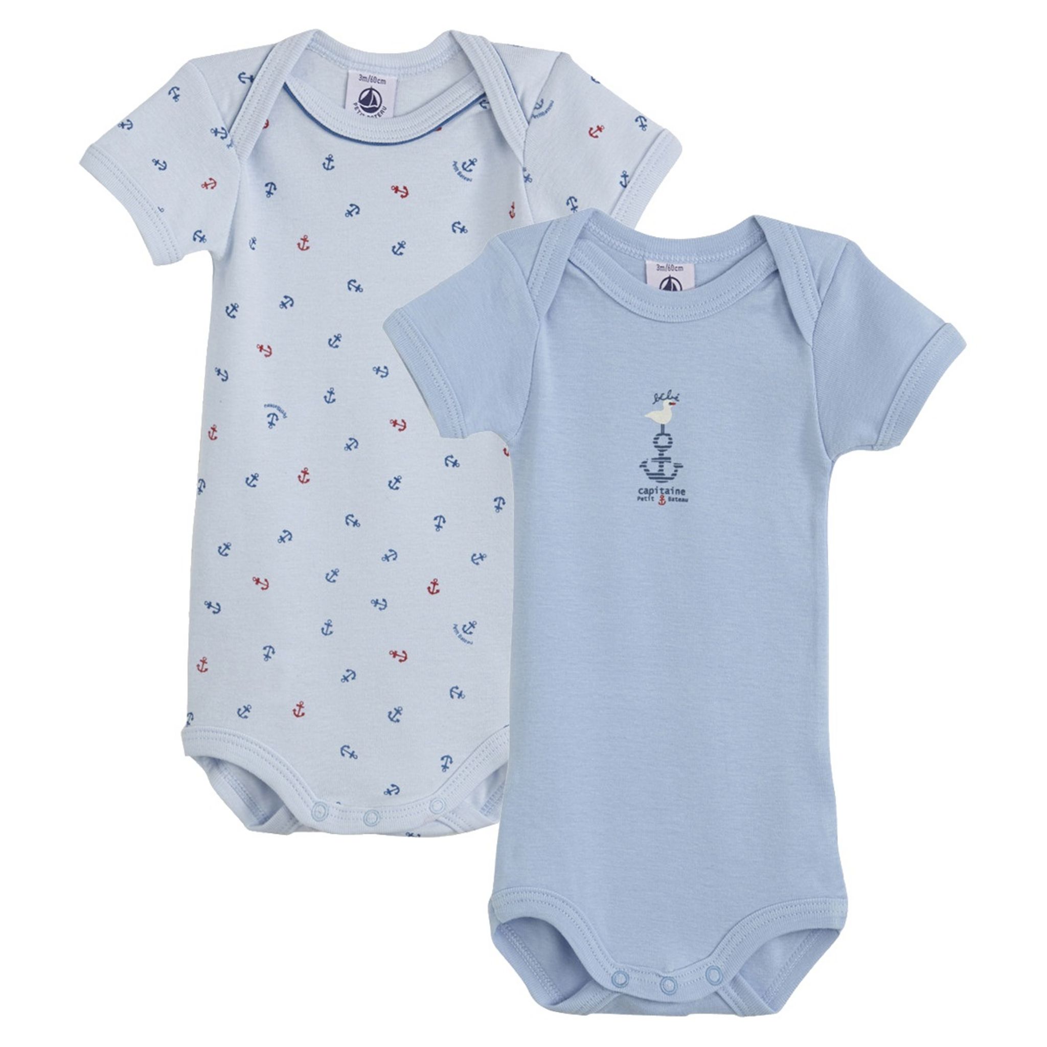Bodies Bébé Petit Bateau Lot De 5 Bodies Manches Courtes Petit Bateau - Coton 100% - Jours De La Semaine - Mixte Bébé Vêtement Bébé Français