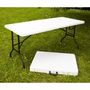 Voir la diapositive 3 : Table de jardin pliante 180x74x74cm résine blanc 