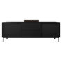 Voir la diapositive 4 : BEST MOBILIER Girona - meuble tv - noir - 2 portes et 2 tiroirs - 174 cm