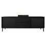 Voir la diapositive 4 : BEST MOBILIER Girona - meuble tv - noir - 2 portes et 2 tiroirs - 174 cm
