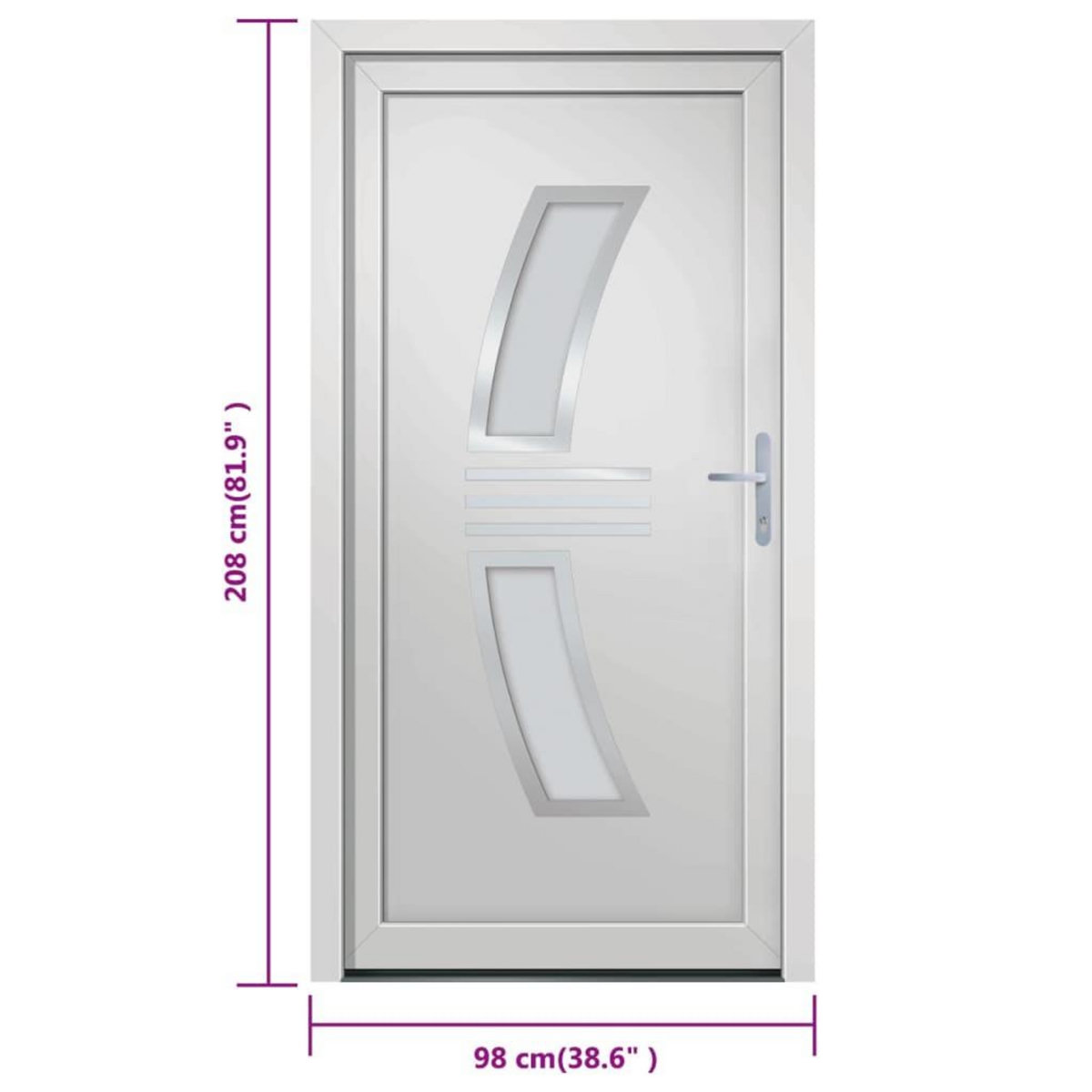 VIDAXL Porte d'entree Blanc 98x208 cm PVC