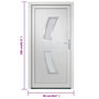 Voir la diapositive 6 : VIDAXL Porte d'entree Blanc 98x208 cm PVC