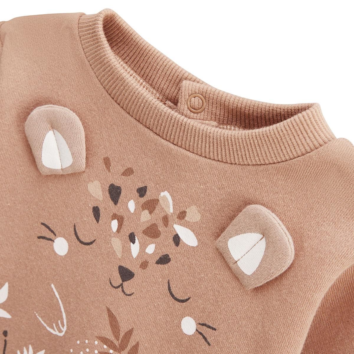 Petit Béguin Ensemble bébé sweat et pantalon en molleton Mini Loutre