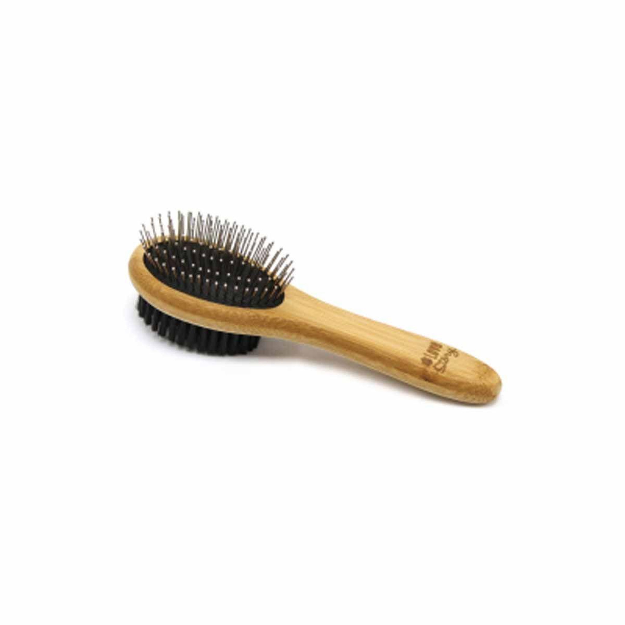 HOMEA Brosse de Toilettage en Bambou  Double Face  19cm Naturel