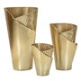 Voir la diapositive 1 : Paris Prix Lot de 3 Vases en Métal  Flosty  75cm Or