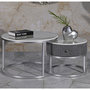 Voir la diapositive 6 : Paris Prix Lot de 2 Tables Basses  Votix  70cm Gris & Argent