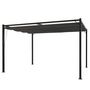 Voir la diapositive 1 : CONCEPT USINE Pergola autoportante 3 x 4 m en acier avec toile grise TUSA