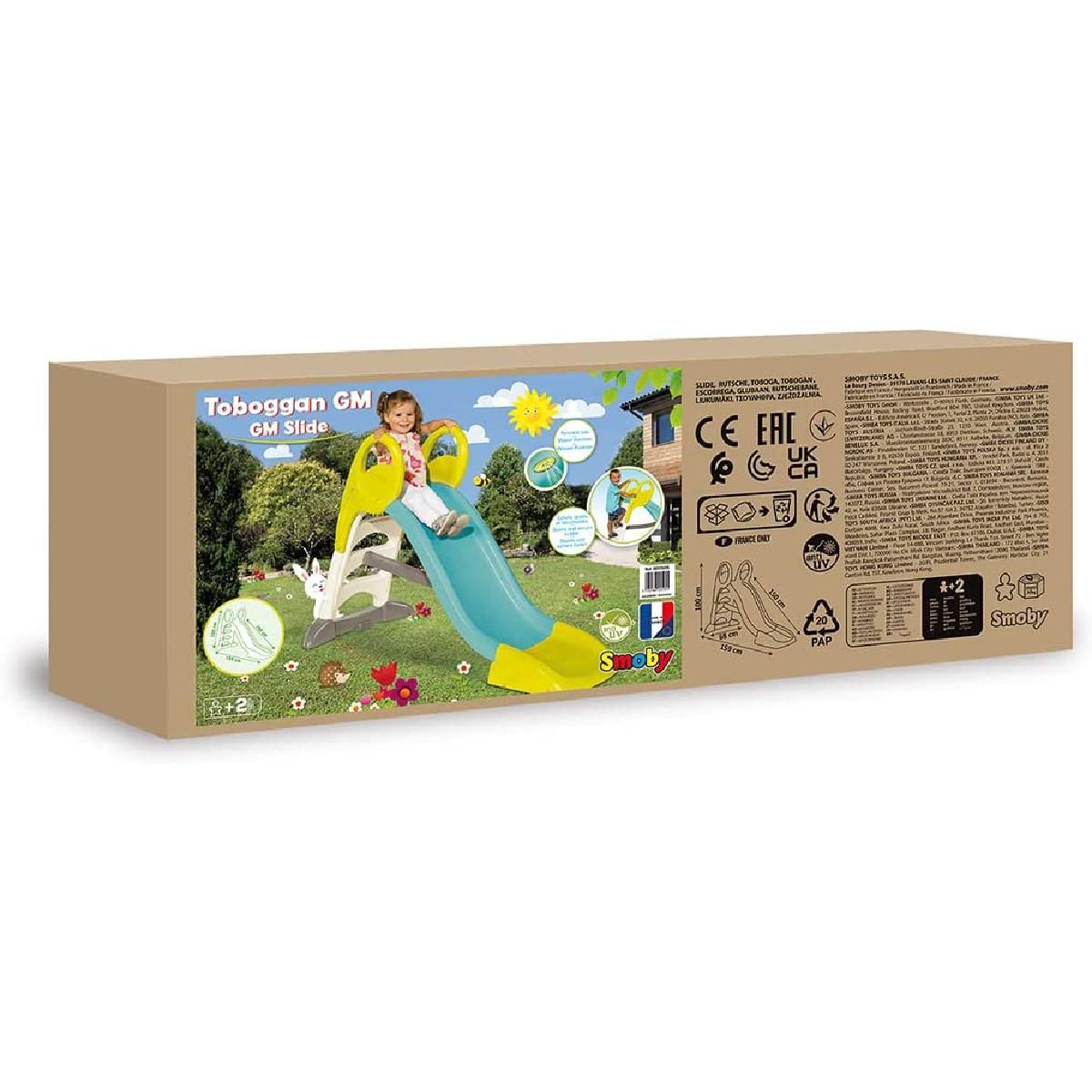 SMOBY Toboggan GM Bleu Et Vert Citron