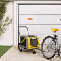 Voir la diapositive 1 : VIDAXL Remorque de velo pour animaux de compagnie jaune et gris