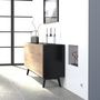 Voir la diapositive 3 : Bahut scandinave 3 portes 1 tiroir L180xP42xH80cm SNOW