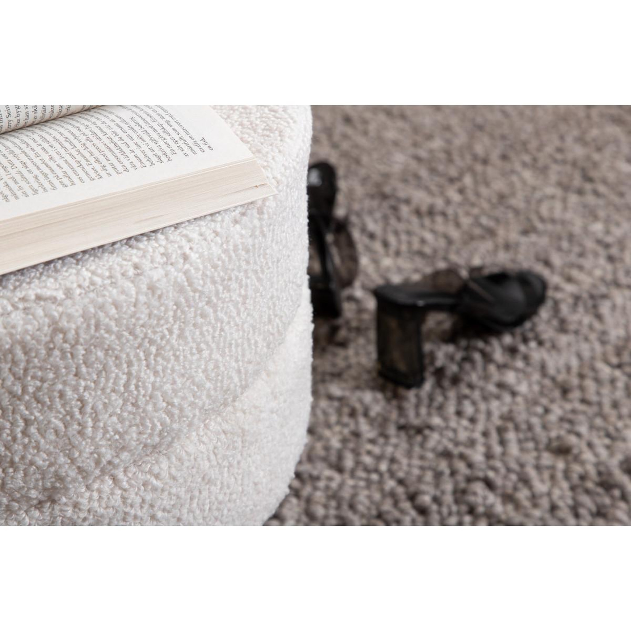 Voir la diapositive 6 : Paris Prix Pouf design bouclette  pot  40cm blanc