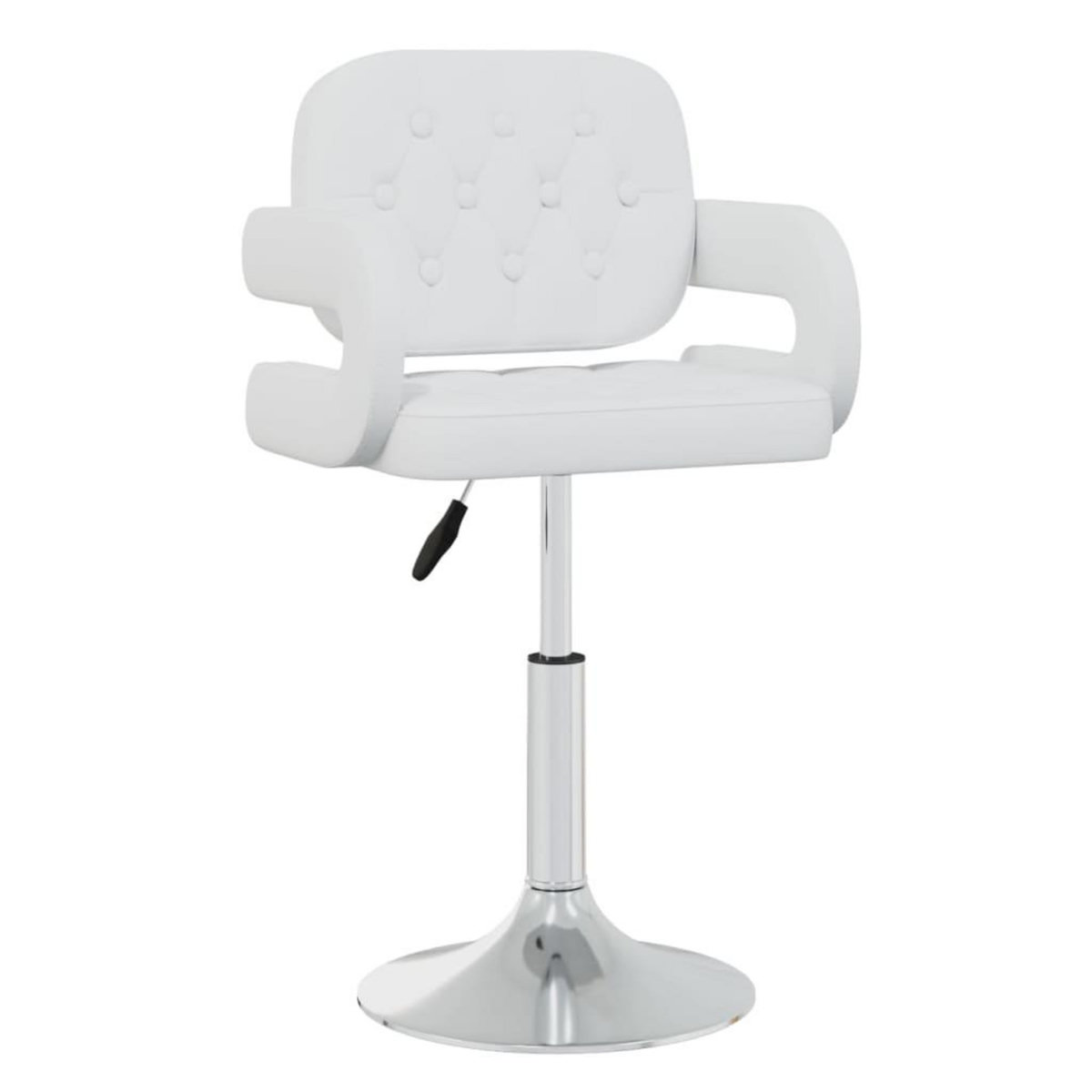 VIDAXL Chaises pivotantes a manger lot de 4 Blanc Similicuir