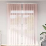 VIDAXL Rideaux en voile avec boucles 2 pcs rose clair 140x260 cm