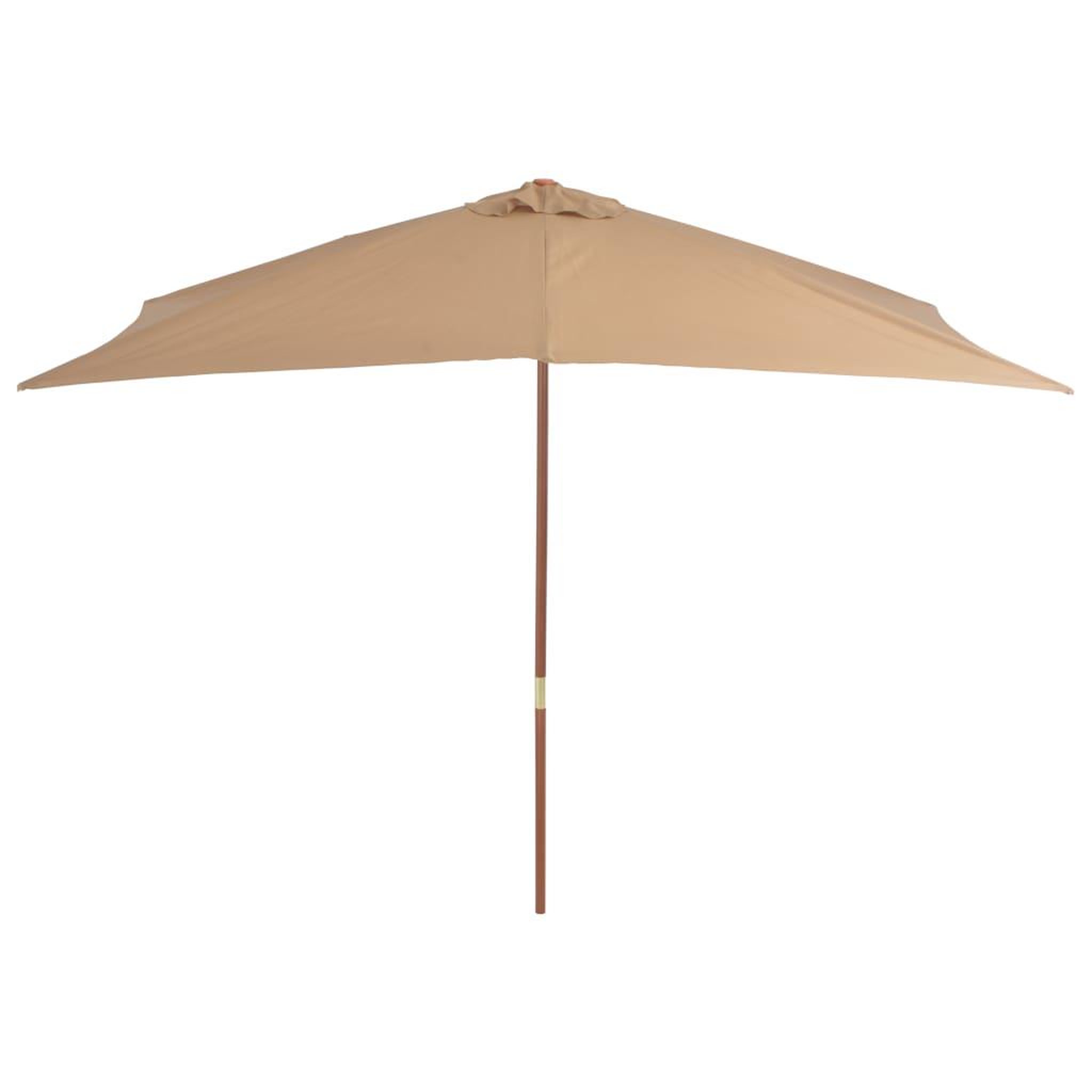Voir la diapositive 3 : VIDAXL Parasol d'exterieur avec mat en bois 200 x 300 cm taupe