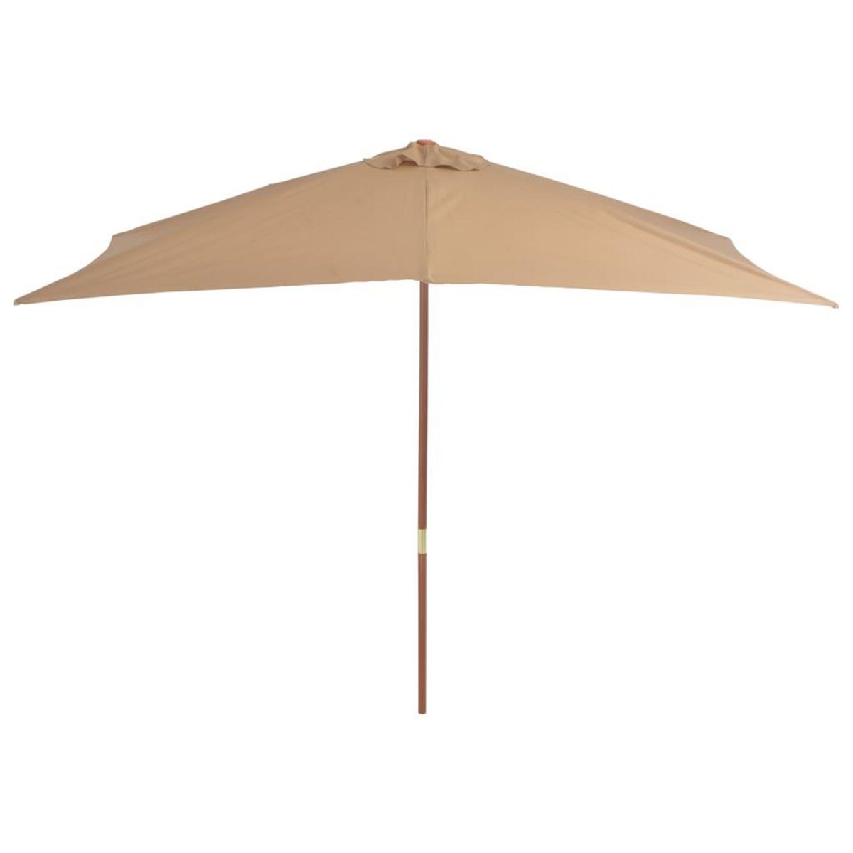 VIDAXL Parasol d'exterieur avec mat en bois 200 x 300 cm taupe