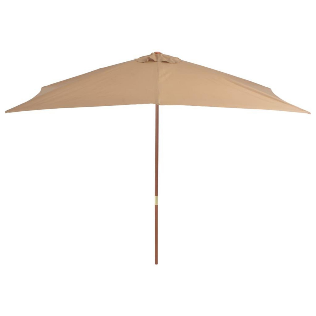 VIDAXL Parasol d'exterieur avec mat en bois 200 x 300 cm taupe