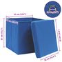 Voir la diapositive 6 : VIDAXL Boîtes de rangement avec couvercle 10 pcs Bleu 32x32x32cm Tissu